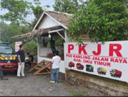 Gempar..! Pos Pungli Sopir Truk Batu Bara di OKU Timur digrebek Polisi