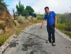 Anggaran Rp149 Juta, Hasil Dipertanyakan: Aspal Parsingguran II Sudah Rusak